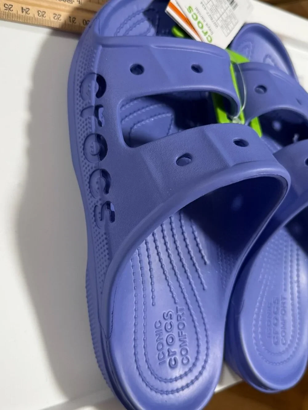 New With Tags Crocs Baya Sandals Shoes Periwinkle Blue Purple Womens 10 Mens 8